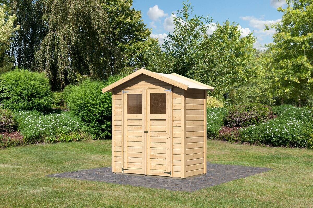 Karibu Gartenhaus Tito 0 natur B/H/T: ca. 181x222x93 cm