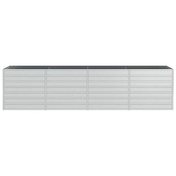 Garten-Hochbeet silber Stahl B/H/L: ca. 80x77x320 cm