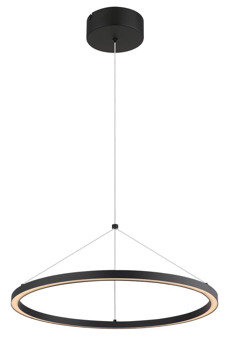 GLOBO LED-Pendelleuchte GRENVIX 67188H mattschwarz Opal Metall Kunststoff H/D: ca. 120x50 cm 1.0 Brennstellen