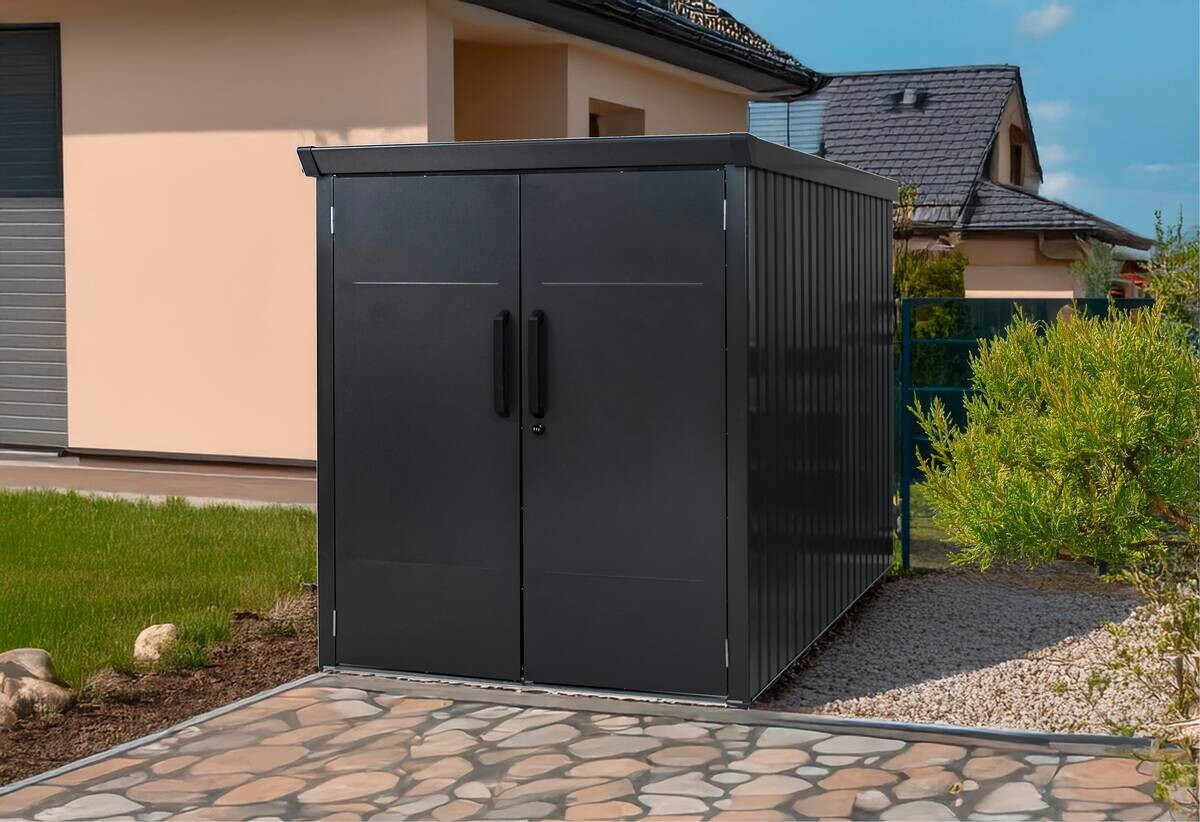 Westmann Fahrradgarage Velos schwarz schwarz B/H/L: ca. 133x151x222 cm