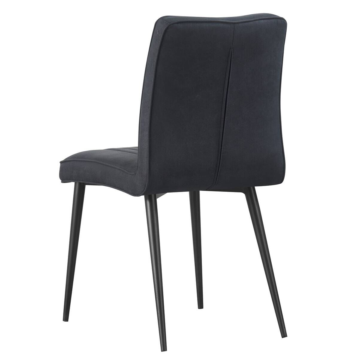 Stuhl Mona anthrazit schwarz Microfaser Metall