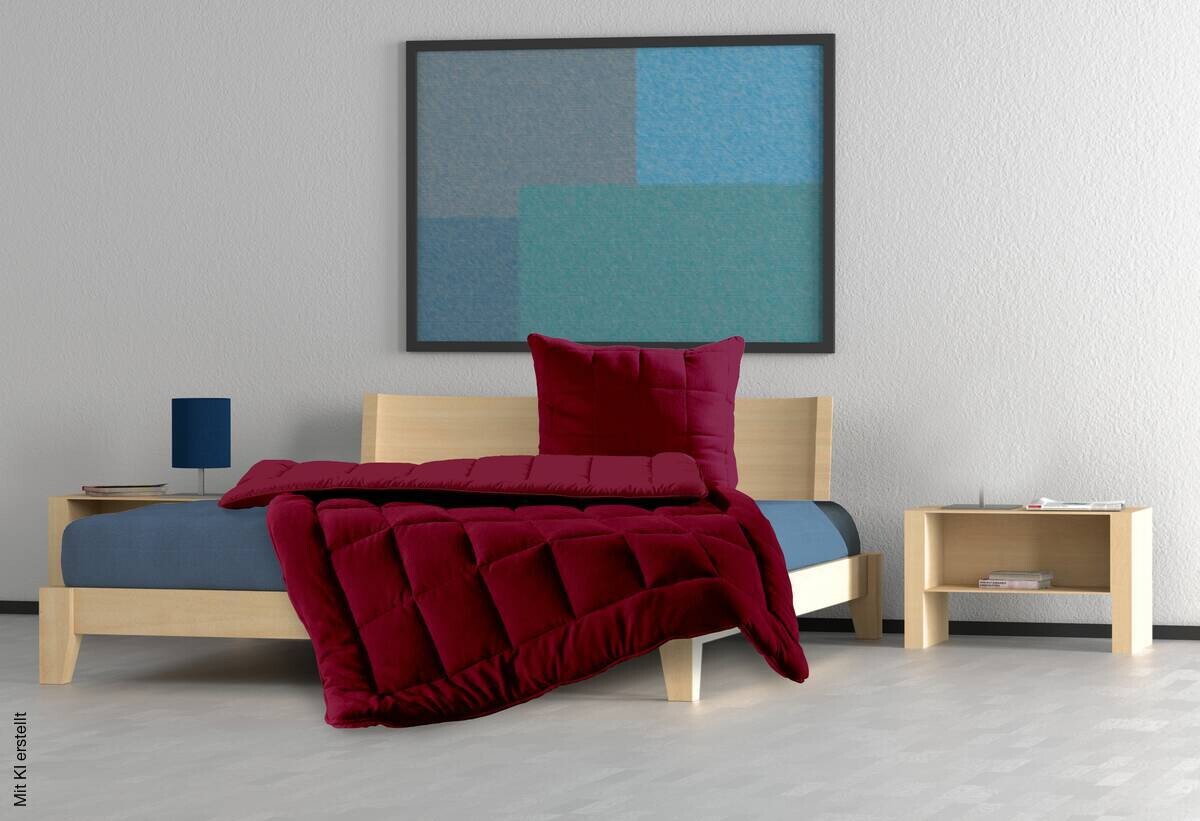 Kopfkissen Cashmere Touch bordeaux Polyester B/L: ca. 80x80 cm