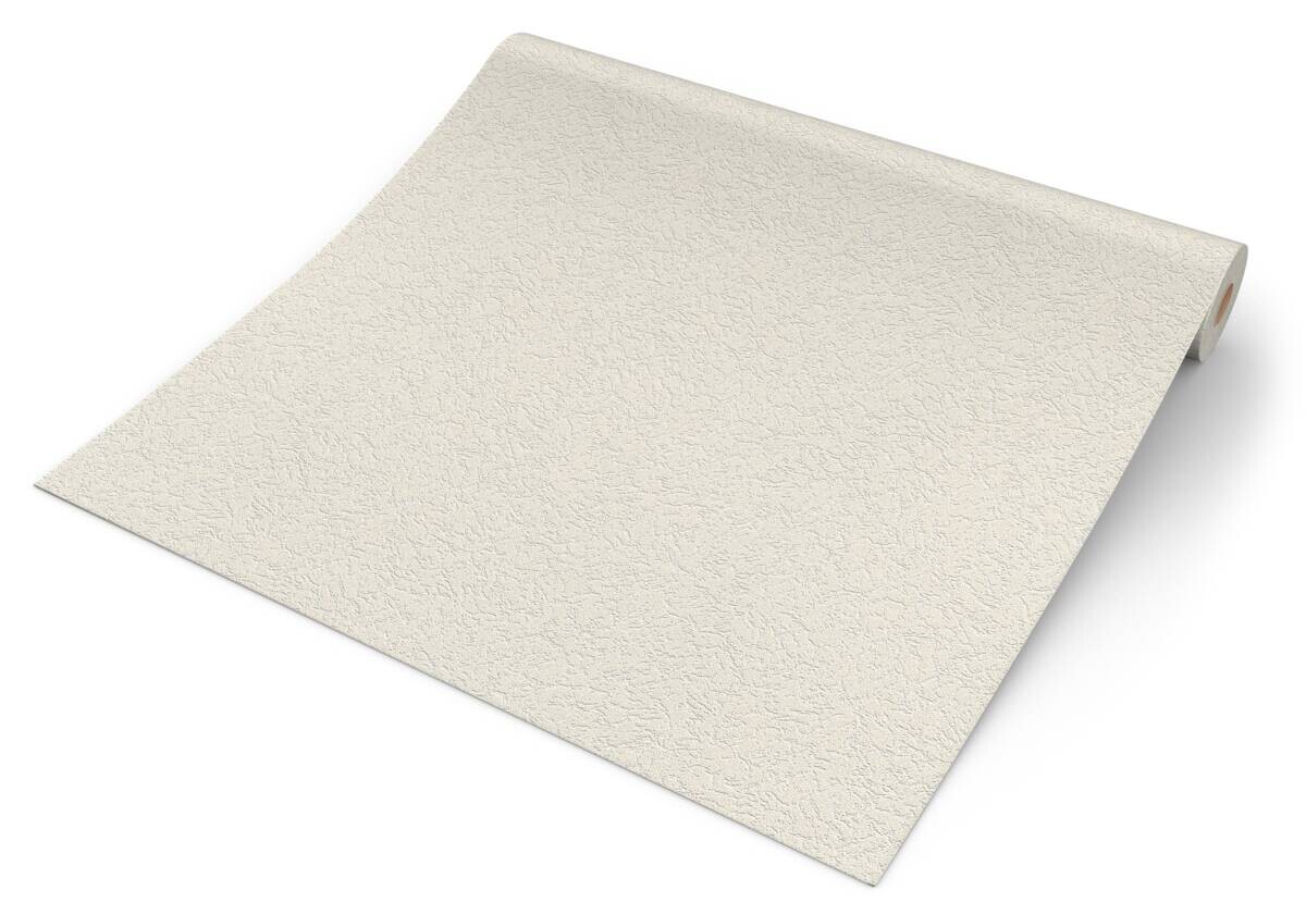 Vinyltapete Putzoptik weiß B/L: ca. 53x1005 cm