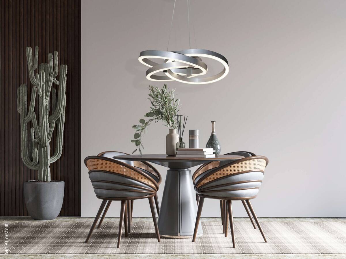 Näve Leuchten Pendelleuchte 6107960 Alu Kunststoff Metall B/H/T: ca. 58x120x58 cm null 3 Brennstellen