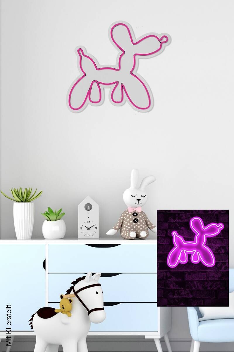 Opviq LED-Wandleuchte rosa PVC B/H/T/L: ca. 31x35x3x31 cm