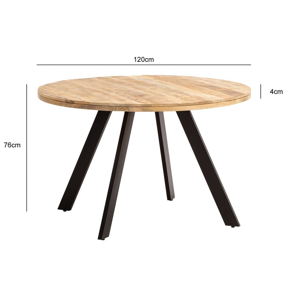Esstisch H/D: ca. 76x120 cm