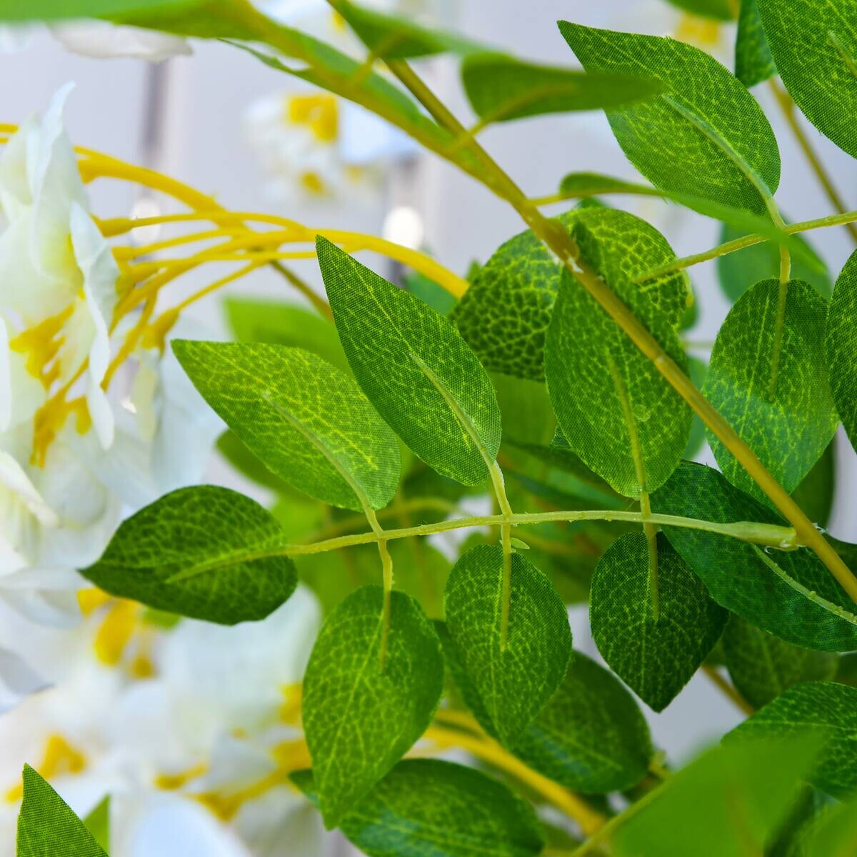 Outsunny Kunstpflanze weiß Polypropylen B/H/L: ca. 24x24x165 cm