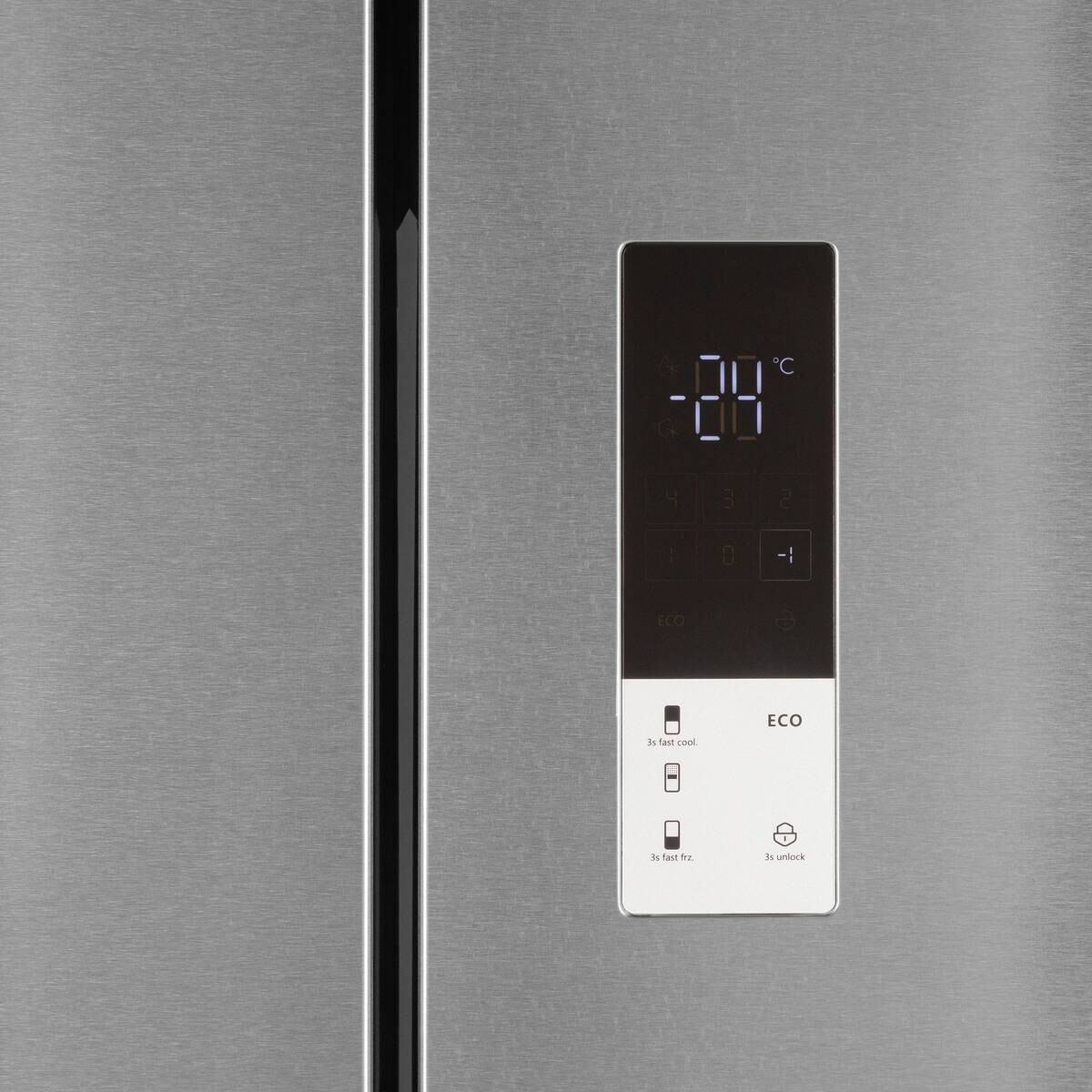 POCOline French-Door Kühl-/Gefrierkombination FD 185-395 EIXDNF Inox B/H/T: ca. 59,5x185x68 cm