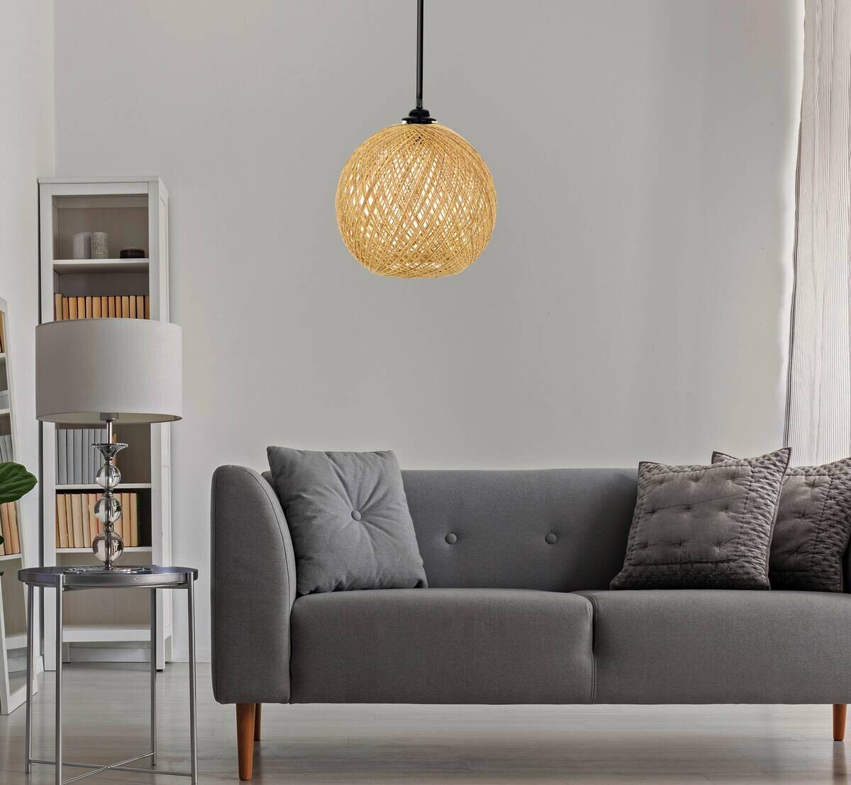 Opviq Pendelleuchte braun gelb B/H/T/L/D: ca. 24x55x24x24x24 cm E27 1 Brennstellen