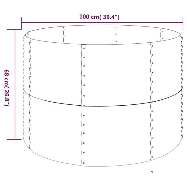 Hochbeet anthrazit Stahl B/H/L: ca. 100x68x100 cm