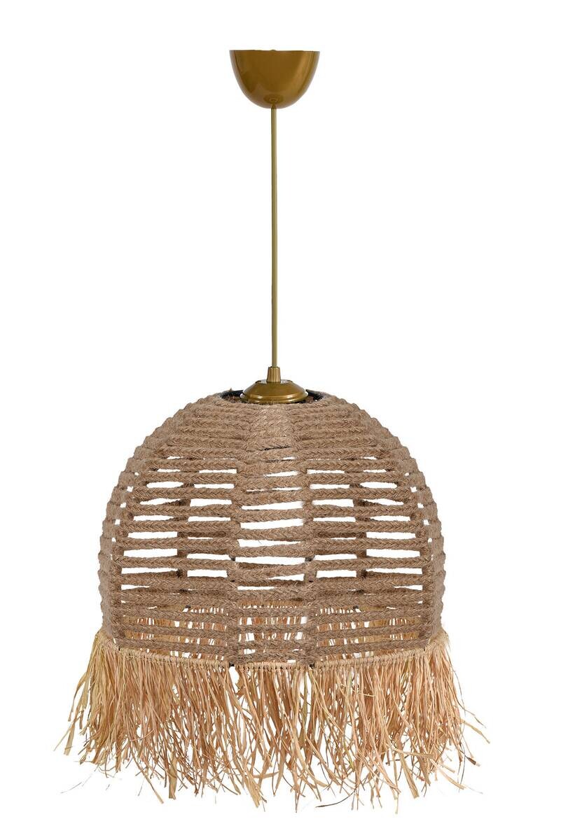 Opviq Pendelleuchte creme Baumwolle B/H/T/L/D: ca. 30x80x30x30x30 cm E27 1 Brennstellen
