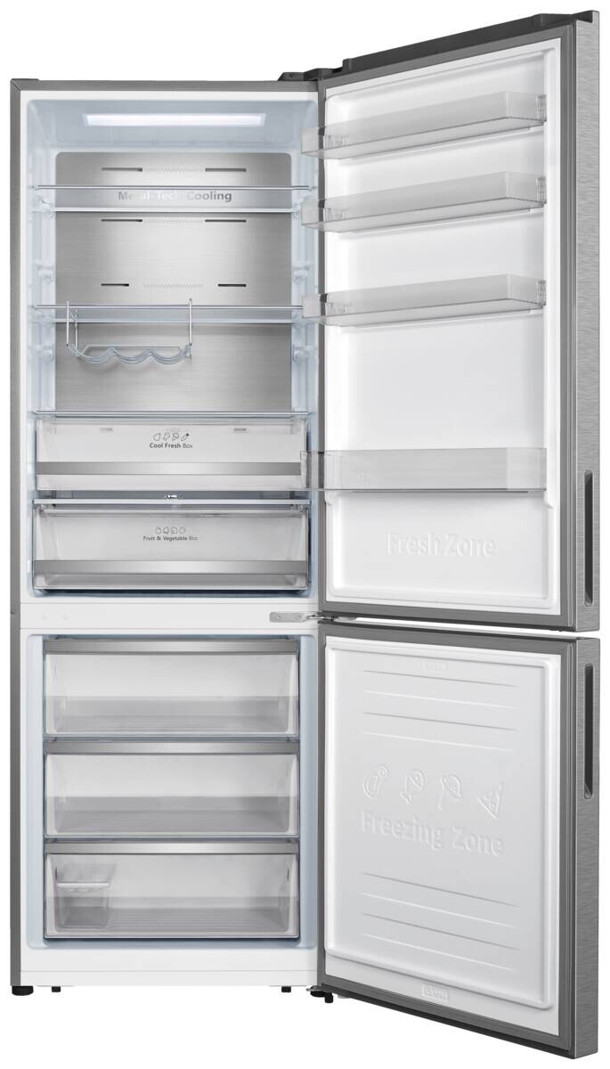 Hisense Kühl-/Gefrierkombination RB645N4BIB Inox B/H/T: ca. 70,4x201,3x69,4 cm