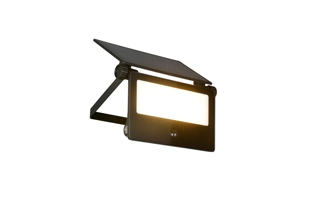 Solar-Außenwandleuchte mattschwarz B/H/T: ca. 2,5x17,5x15,5 cm