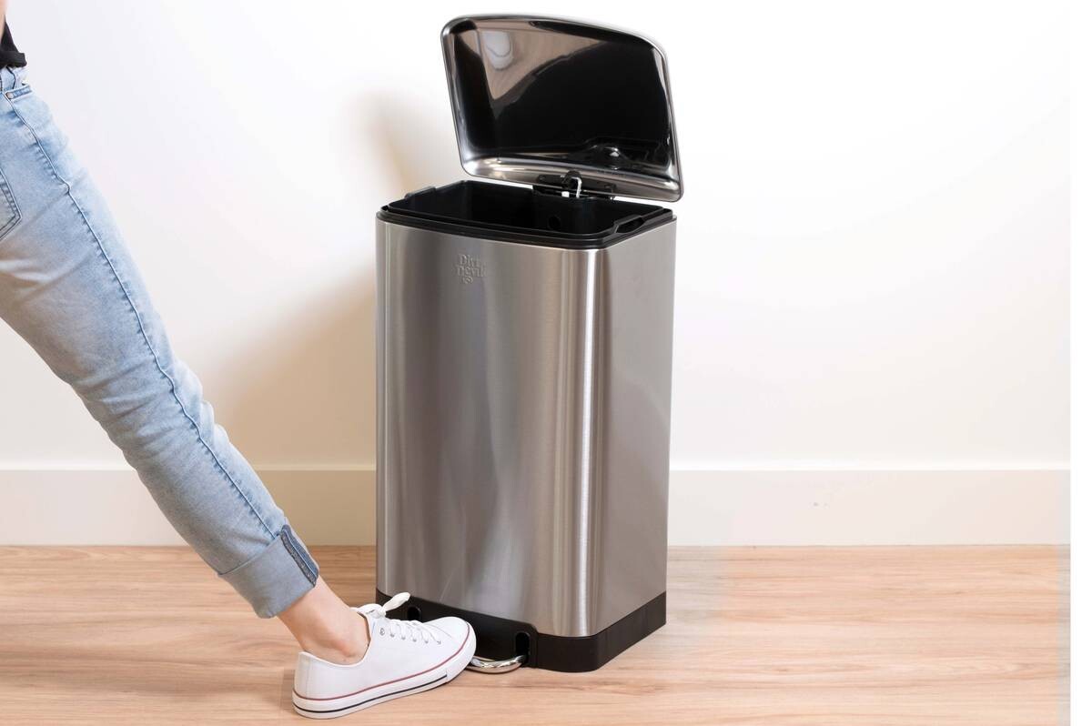 Dirt Devil Treteimer silber Edelstahl B/H/T: ca. 34,5x61,5x32,5 cm