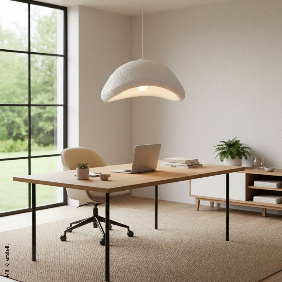 Opviq Pendelleuchte weiß Metall B/H/T/L: ca. 52x120x40x52 cm E27 1 Brennstellen