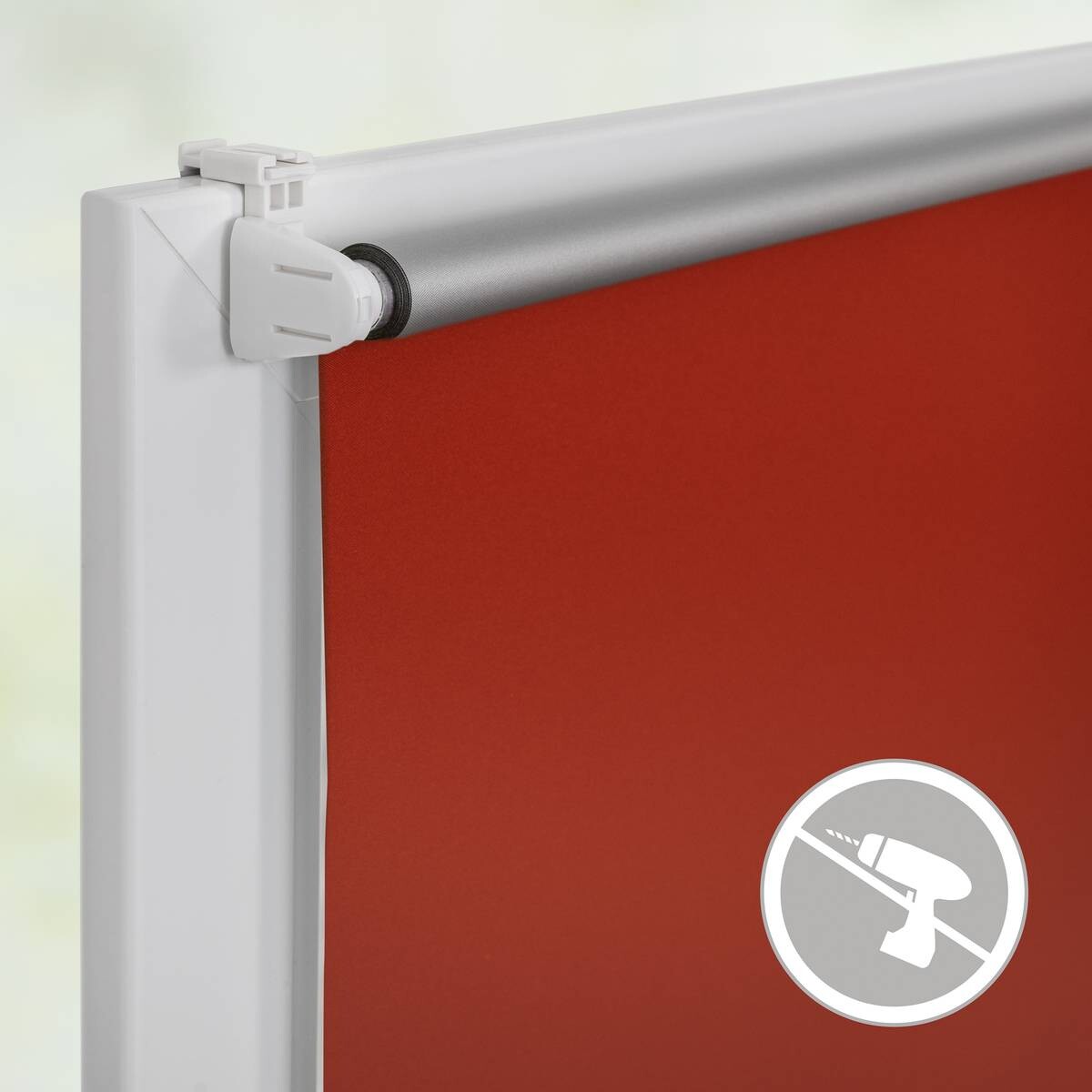 LICHTBLICK Thermo Klebe-/Klemmrollo Verdunklungsqualität terracotta B/L: ca. 90x150 cm