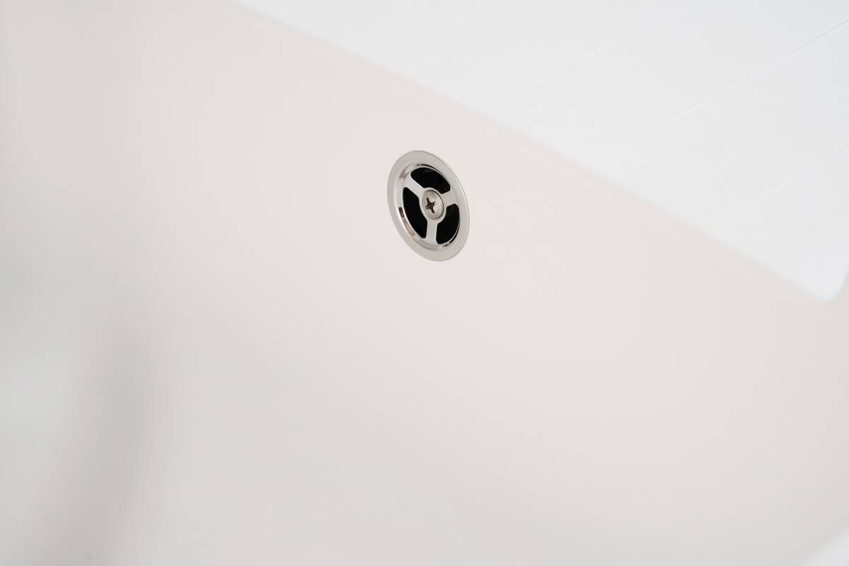 Respekta Einbauspüle Boston 86 x 50 W weiß Mineralite B/H/T: ca. 86x20x50 cm