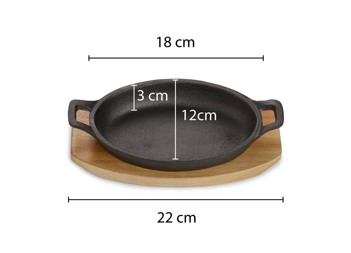 ECHTWERK Servierpfanne Big schwarz Eisen B/H/L: ca. 12x4,5x22 cm