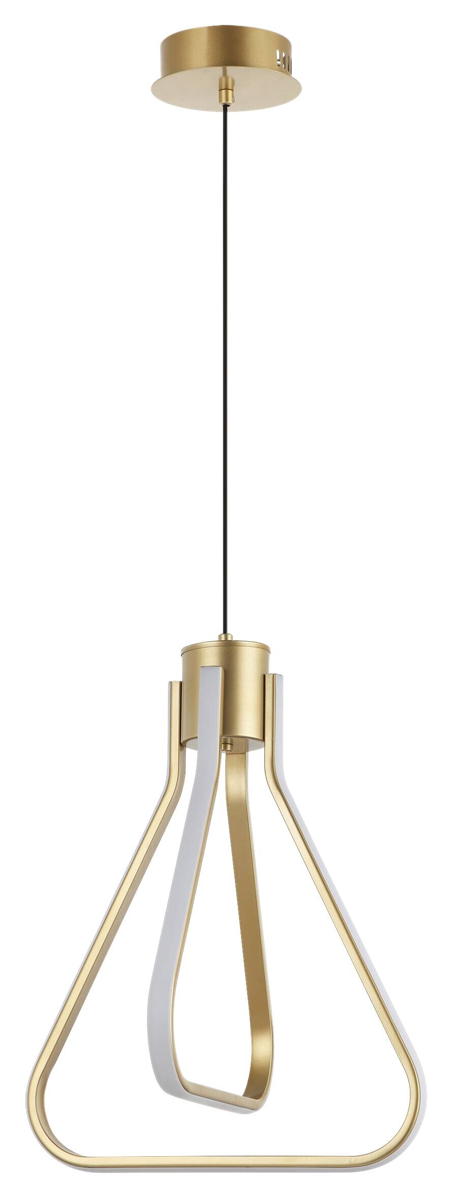 Lamkur Pendelleuchte gold Stahl B/H/L: ca. 12x36x36 cm