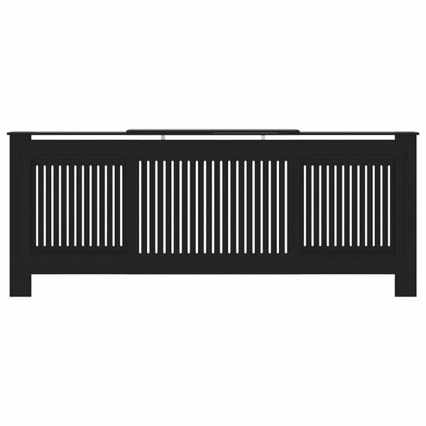 vidaXL Heizkörperverkleidung schwarz B/H/T: ca. 205x81,5x19 cm