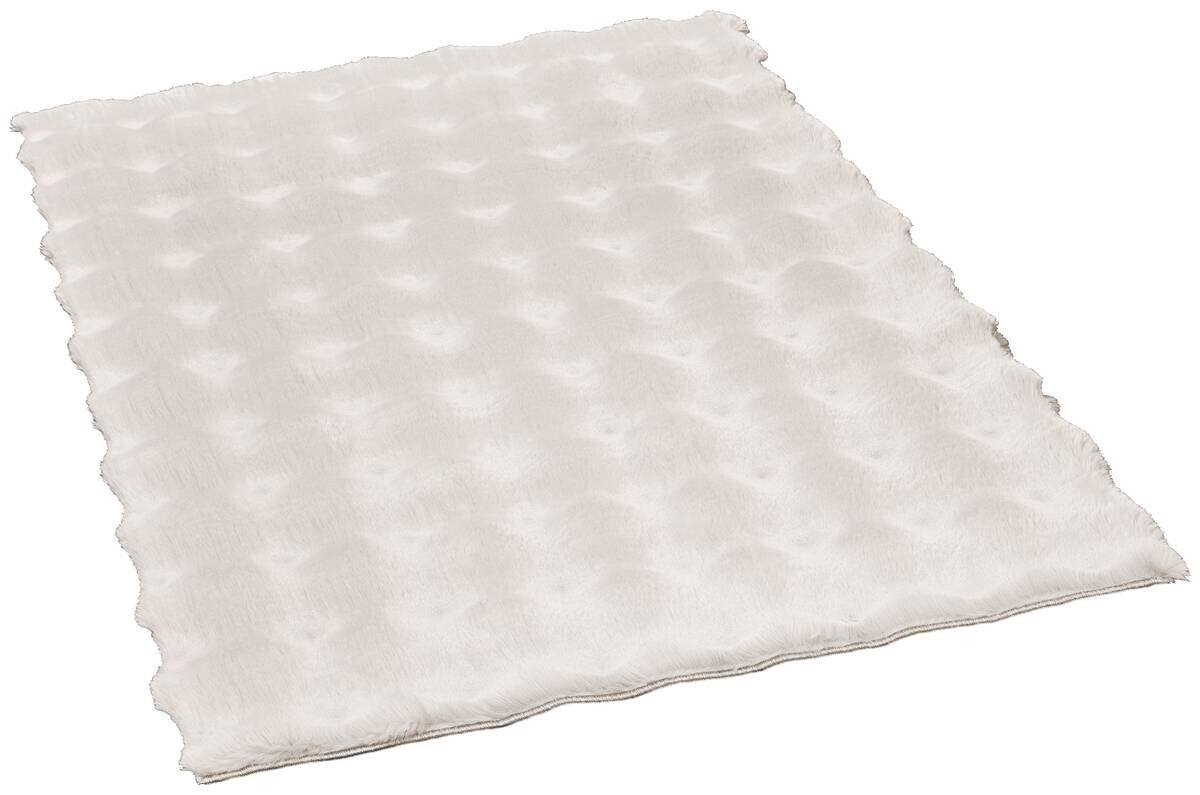 Fellimitat Big Bubble wollweiß B/L: ca. 160x230 cm