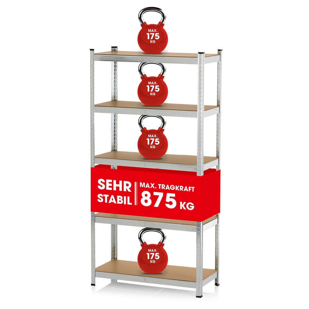 Schwerlaststeckregal B/H/T: ca. 90x180x40 cm
