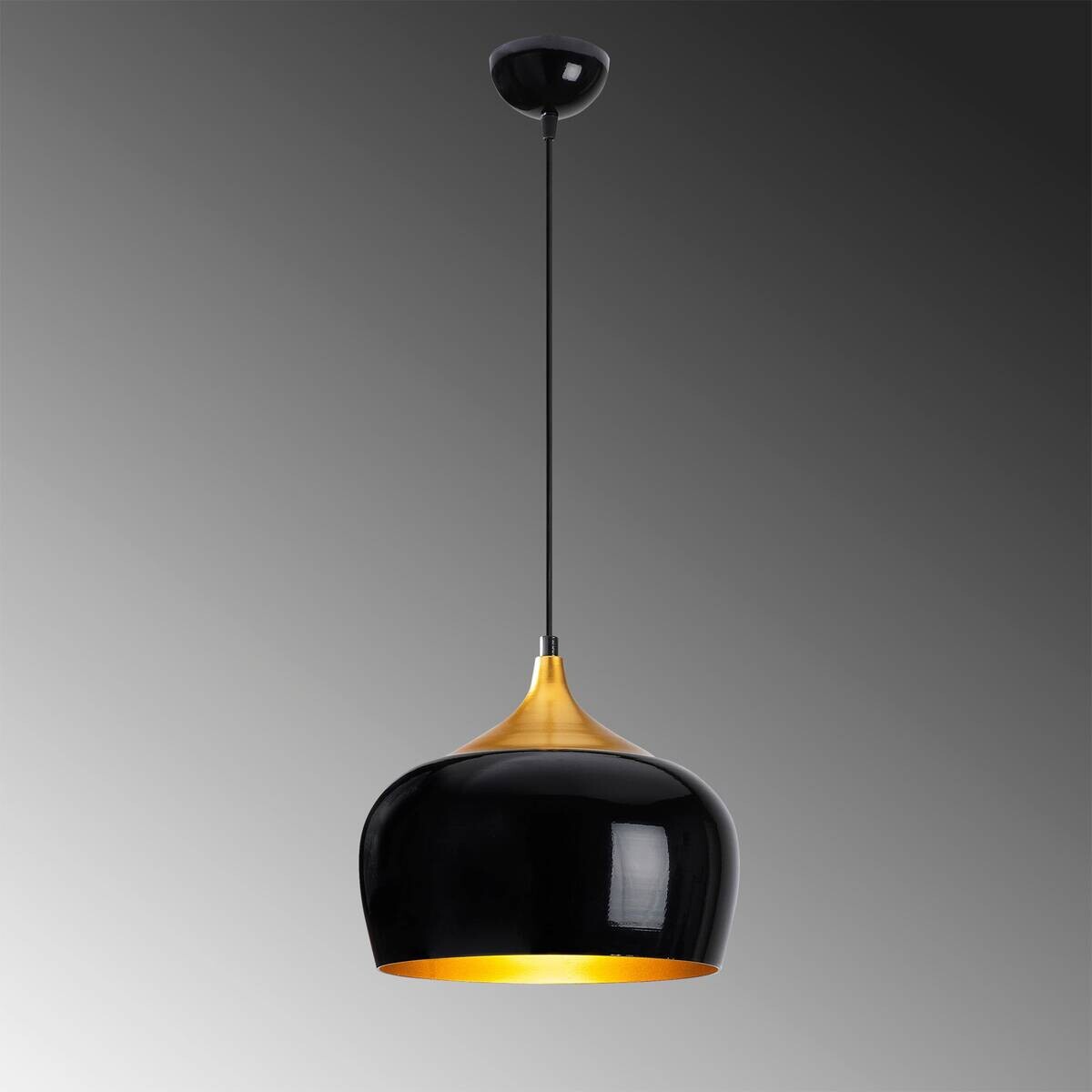 Pendelleuchte schwarz Metall B/H/L/D: ca. 30x123x30x30 cm E27 1 Brennstellen