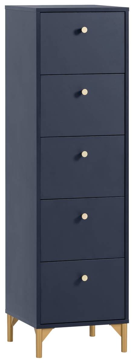 Kommode Alfa blau dunkel B/H/T: ca. 40,1x142x40 cm