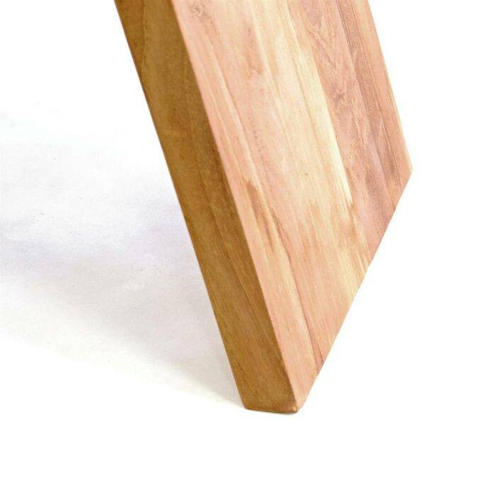 VCM Hocker H braun Teakholz B/H/T: ca. 45x47x29 cm