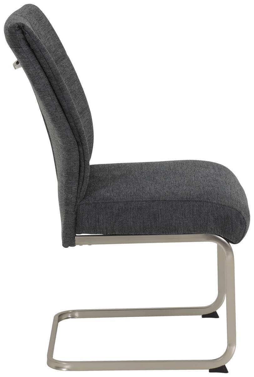 Schwingstuhl Ines, 4er-Set anthrazit Microfaser Webstoff Metall B/H/T: ca. 50x99x66 cm
