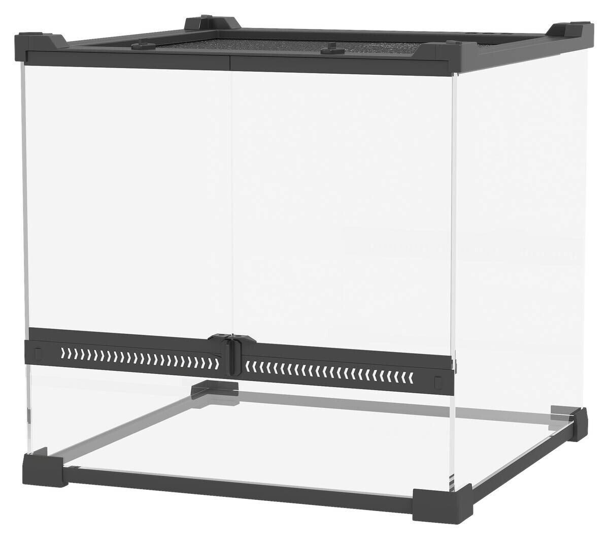 PawHut Terrarium schwarz Stahl B/H/L: ca. 30x30x30 cm