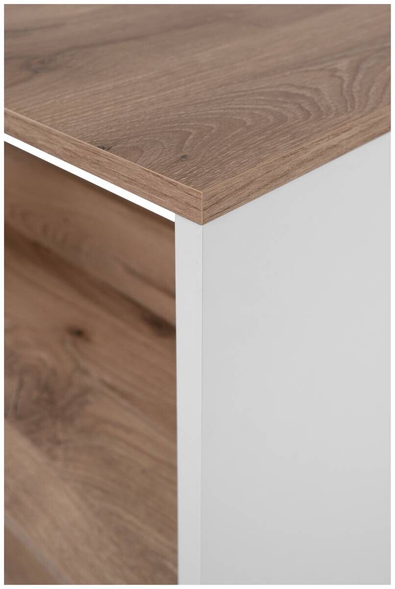 Bartisch Tampa weiß Eiche Nachbildung MDF B/H/T: ca. 92x106x67 cm