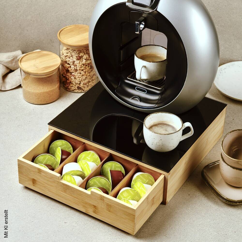 Kesper Vorratsbox mit Schublade schwarz B/H/L: ca. 31x30x10 cm