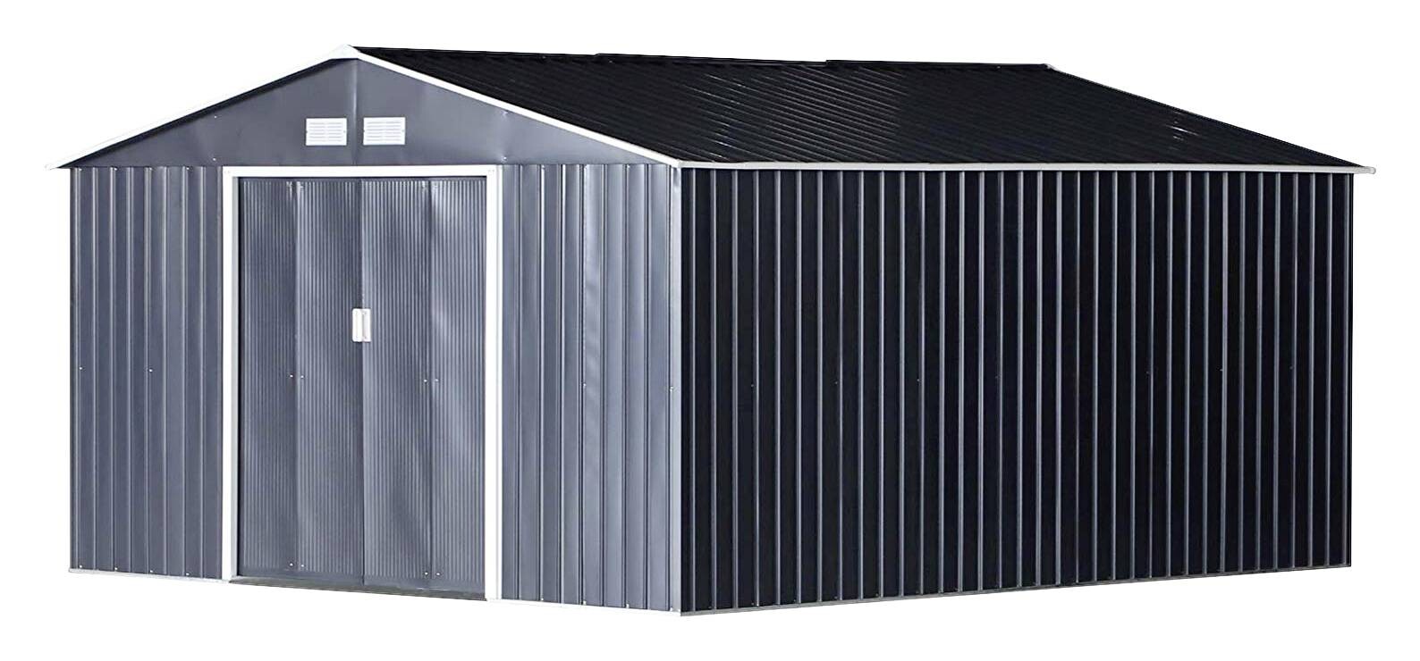 Outsunny Gartenschrank grau Stahl B/H/T: ca. 340x200x382 cm