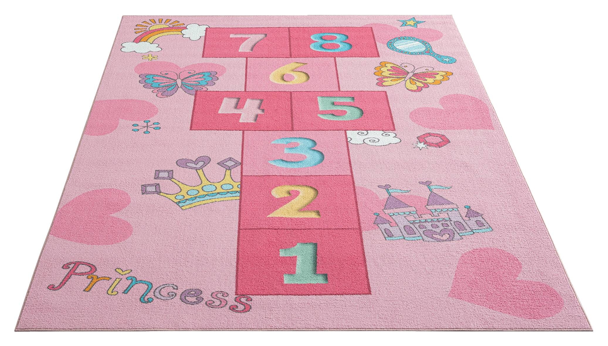 Merinos Teppich Happy Kids pink B/L: ca. 160x220 cm