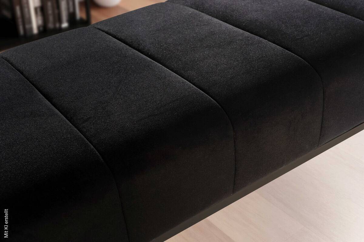 Sitzbank schwarz Polyester B/H/T: ca. 108x40x40 cm