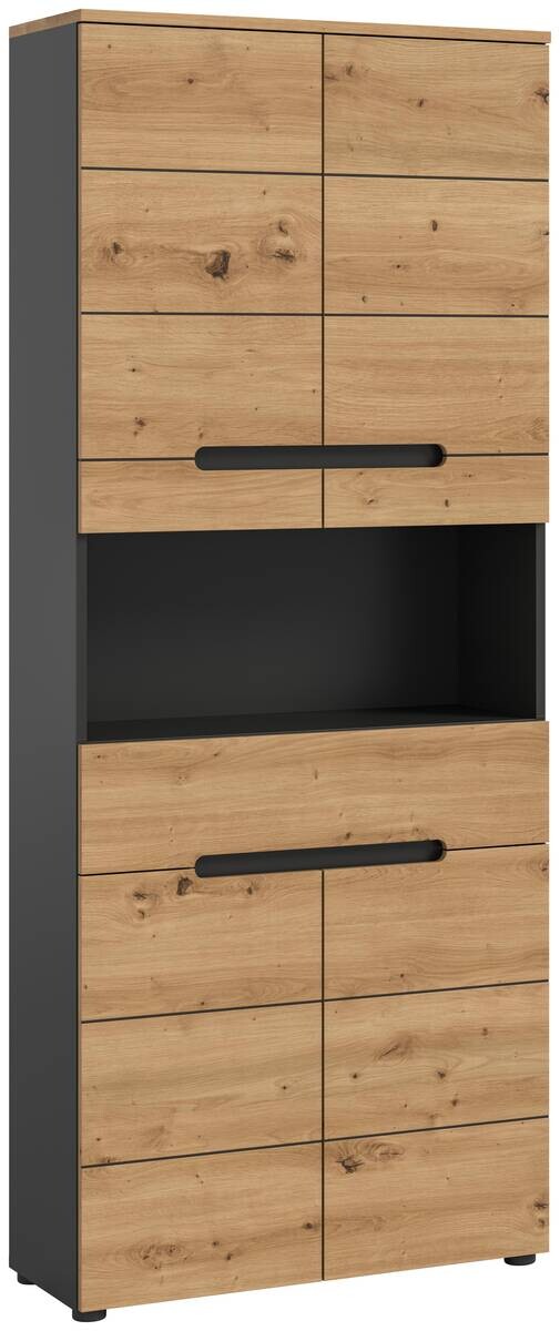Hochschrank Canu Basalt Eiche Artisan Nachbildung B/H/T: ca. 76x193x34 cm