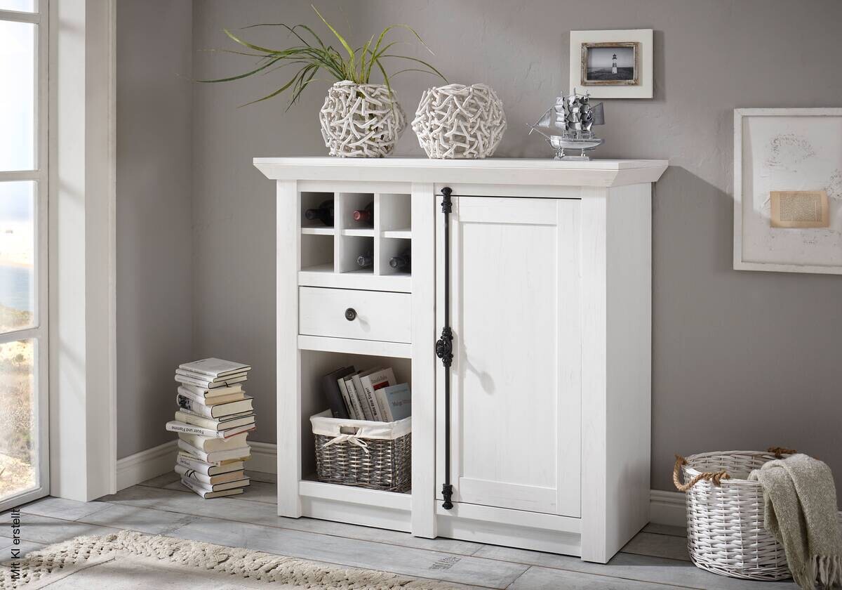 Sideboard Westerland weiß B/H/T: ca. 105x100x45 cm