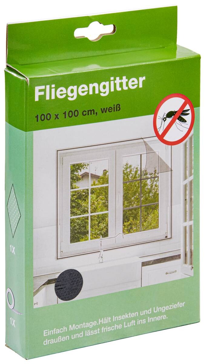 POCOline Fliegengitter schwarz B/L: ca. 100x100 cm