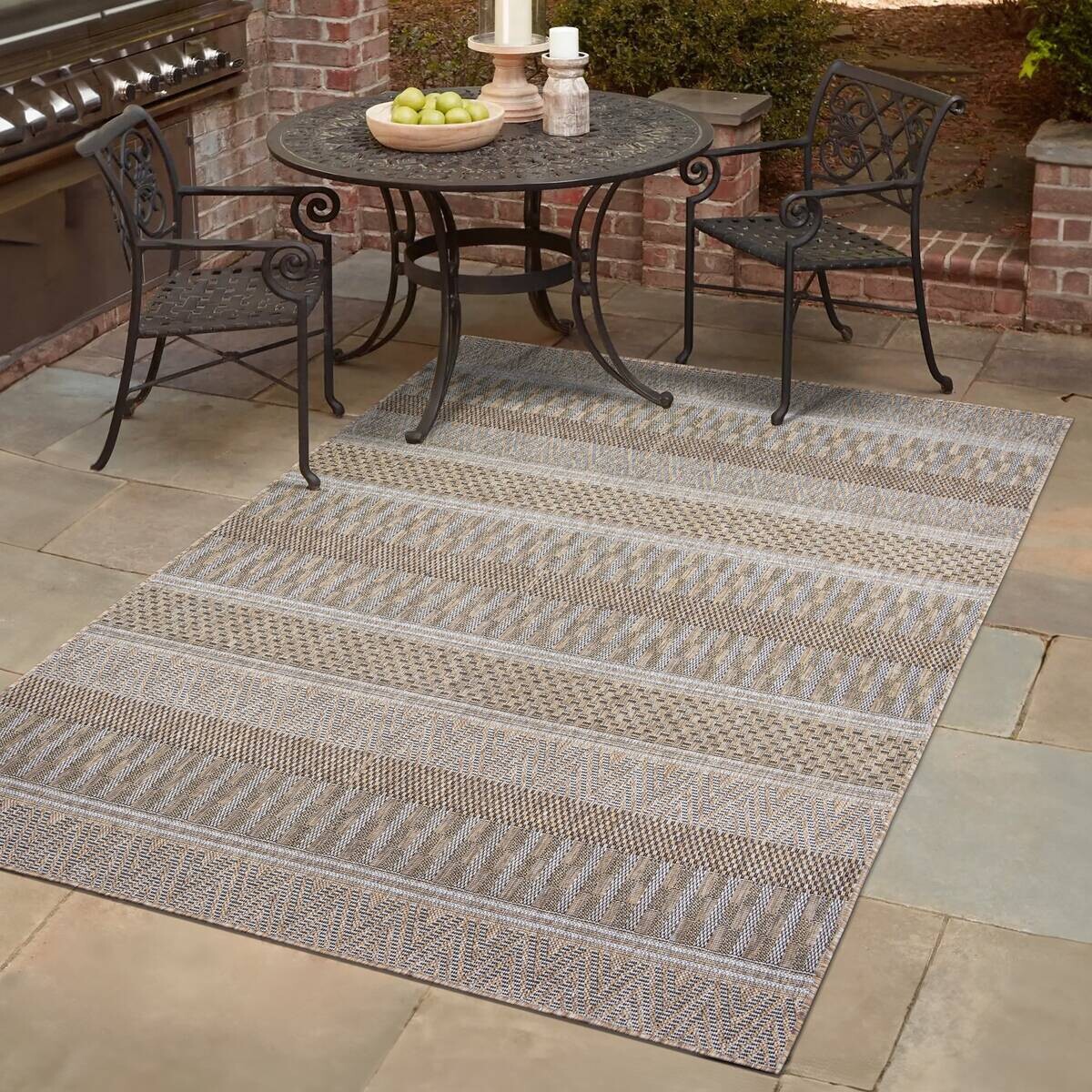 Sanat Outdoorteppich MELISSA braun B/L: ca. 140x200 cm