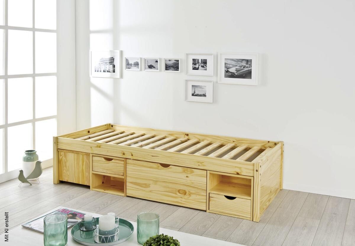 Funktionsbett Claas natur Liegefläche B/L: ca. 90x200 cm