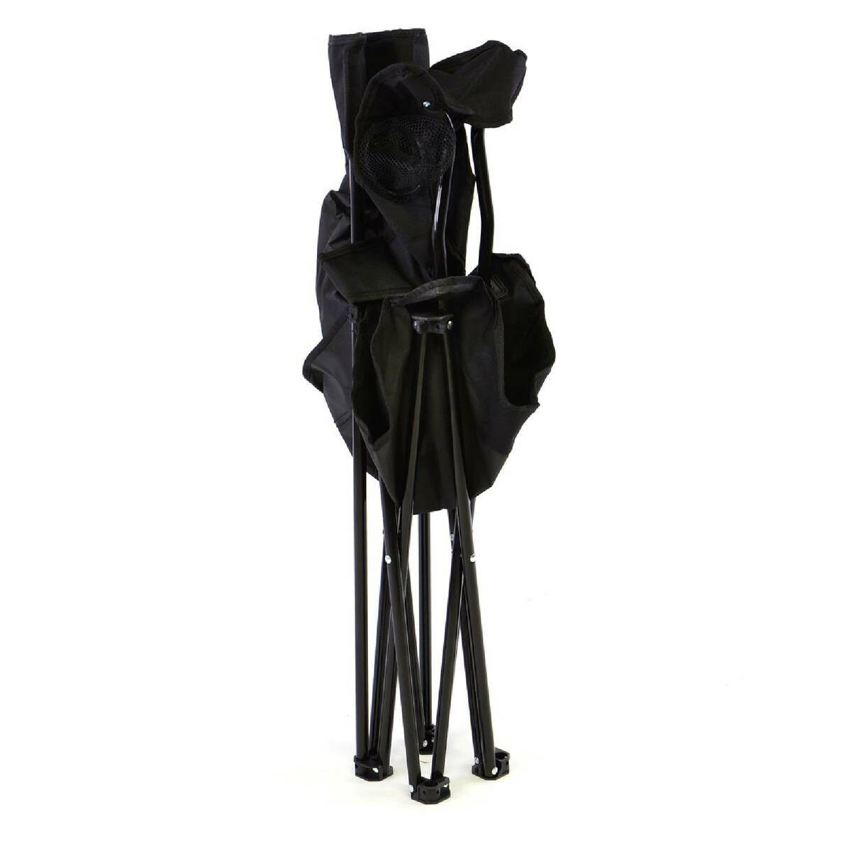 VCM Campingstuhl schwarz Polyester-Mischgewebe B/H/T: ca. 85x85x50 cm