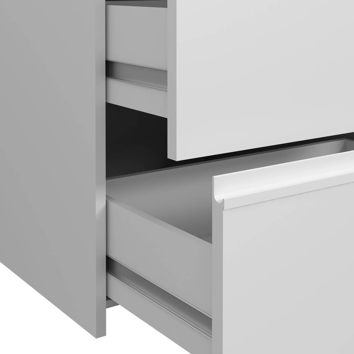 Schwebetürenschrank weiß B/H/T: ca. 170,3x200,5x61,2 cm