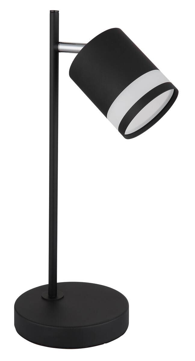 GLOBO Tischleuchte Opal schwarz Metall Kunststoff B/H/L: ca. 15x40x12,7 cm 1 Brennstellen