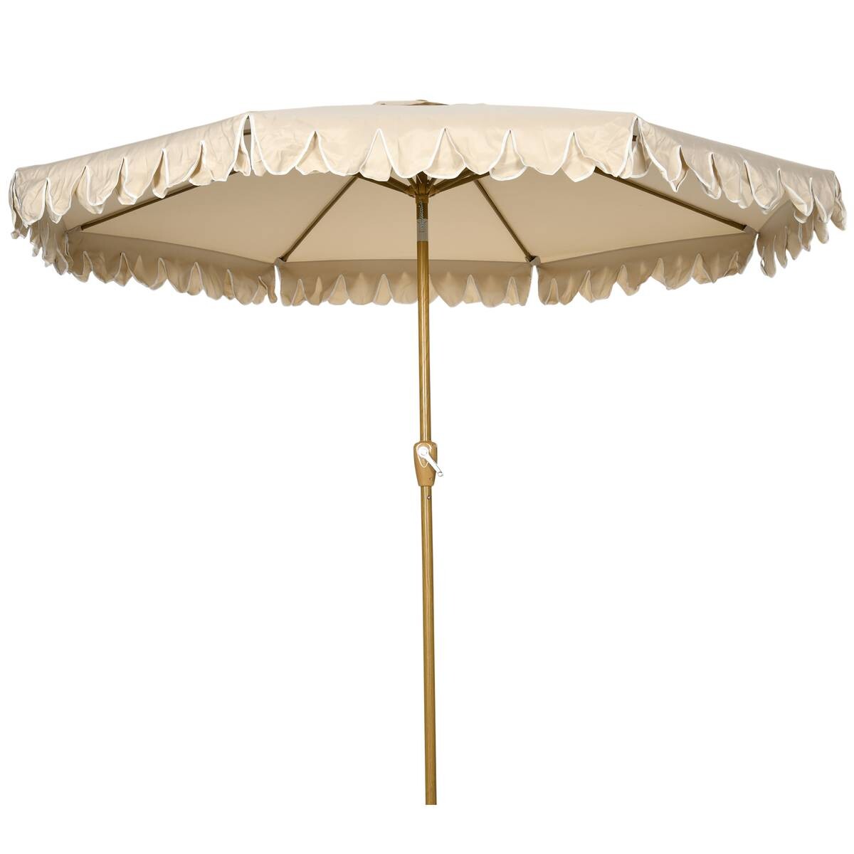 Outsunny Sonnenschirm mit 8 Rippen khaki Polyester B/H/L: ca. 265x235,5x265 cm