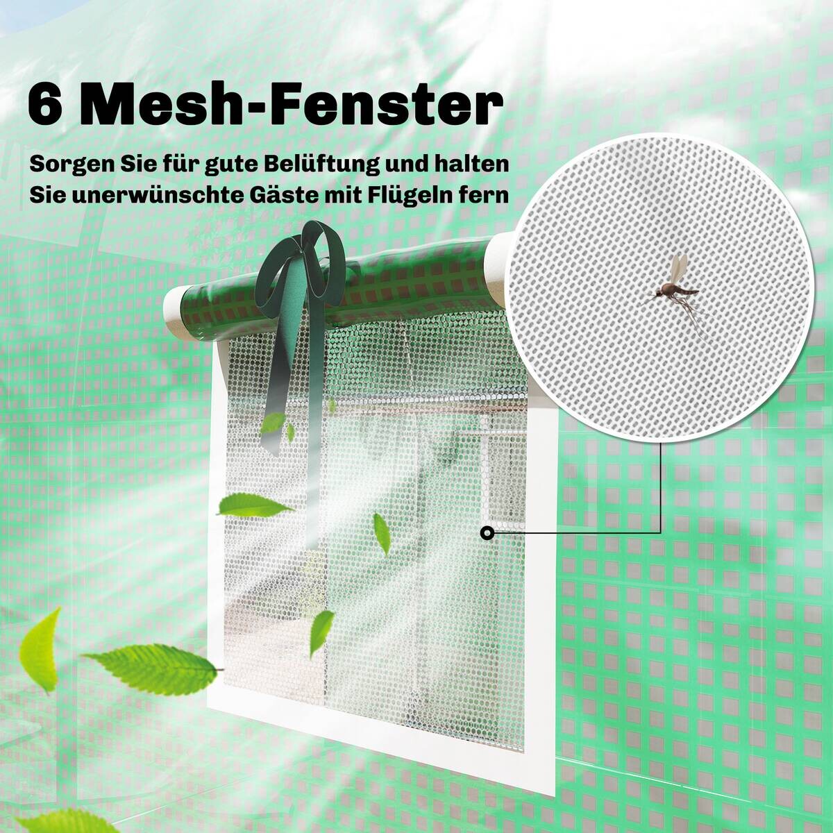 Outsunny Foliengewächshaus B/H/T/L: ca. 200x200x200x300 cm grün