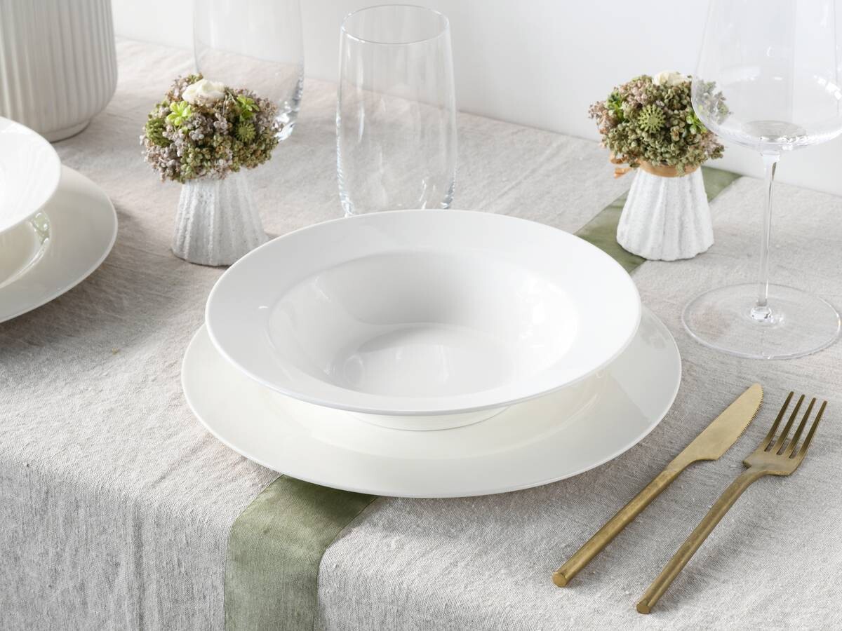CreaTable Tafelservice Fleur Royal cremeweiß Porzellan 12 tlg.