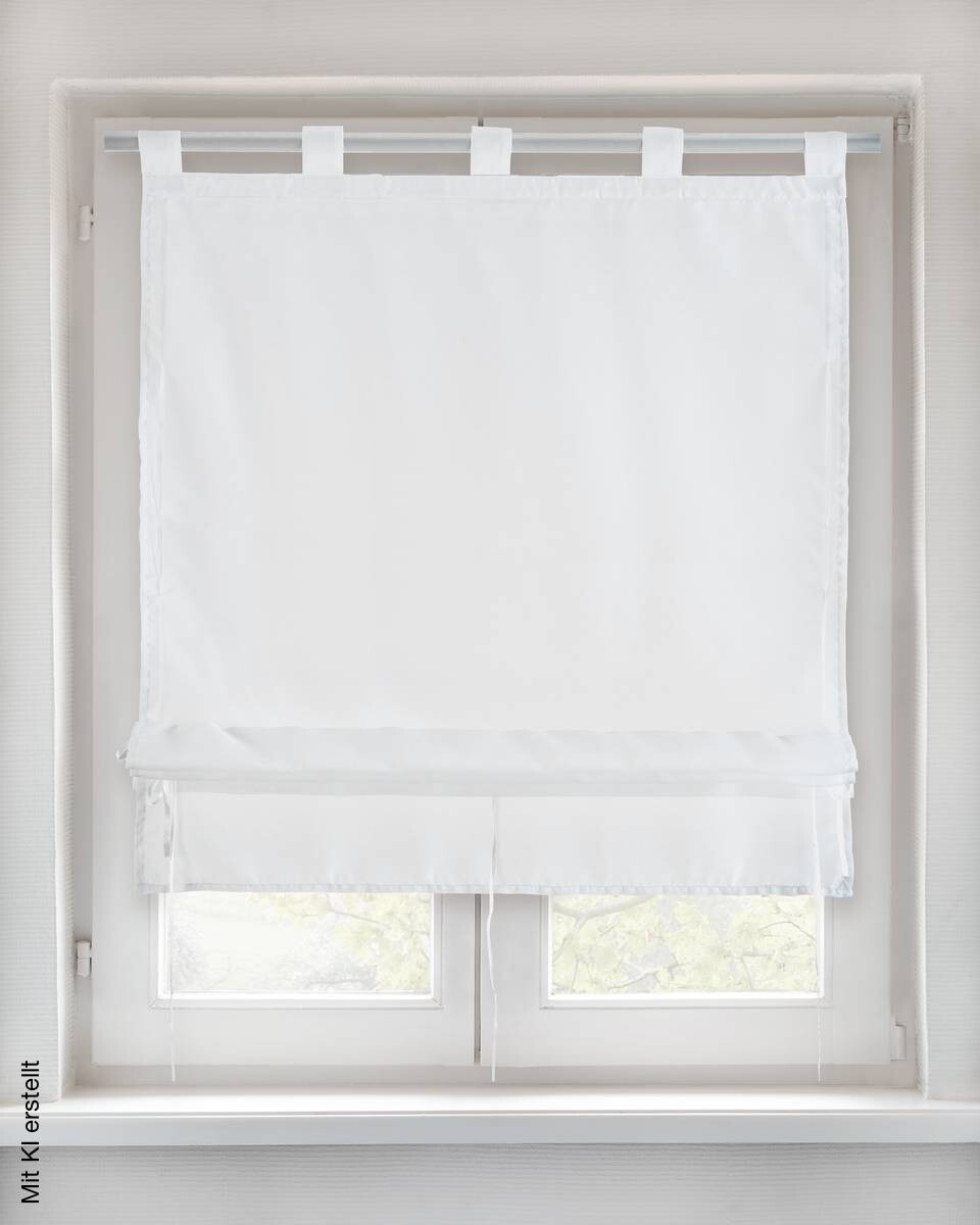 POCOline Bändchenrollo Nouveau weiß B/L: ca. 80x140 cm