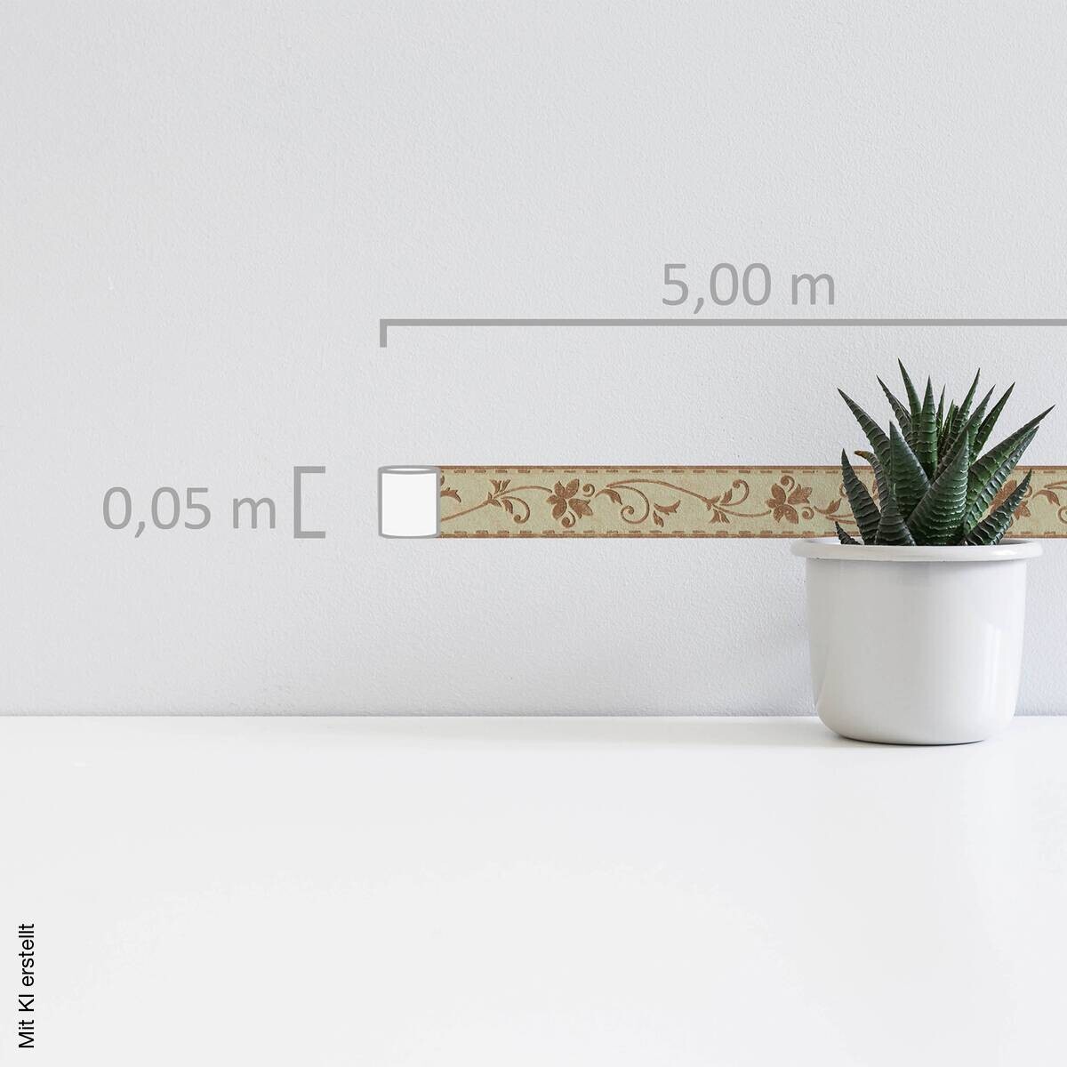 A.S.Creation Bordüre braun beige B/H/D: ca. 5x500x8,2 cm