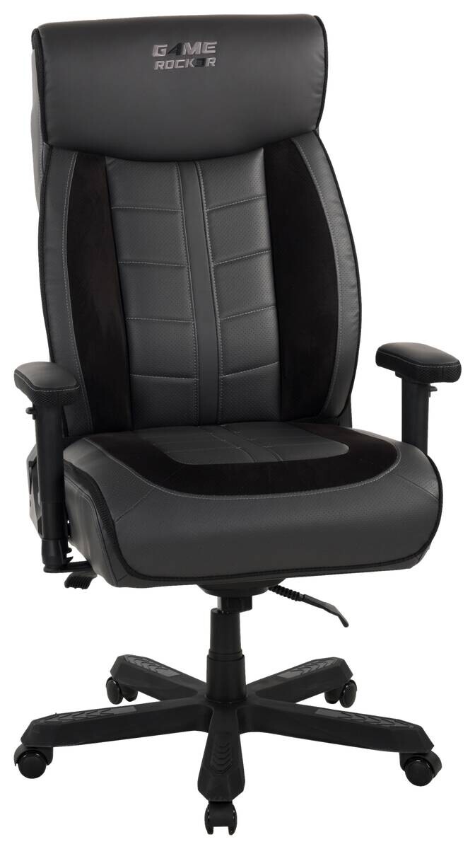Gaming-Sessel Game Rocker anthrazit schwarz Microfaser Kunstleder